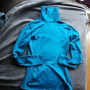Under Armour teal blue cold gear fitted turtleneck